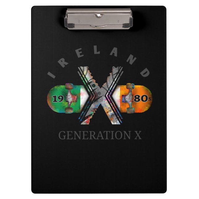 Pranchetas Geração X Irlanda - skateboard 1980 (Frente)