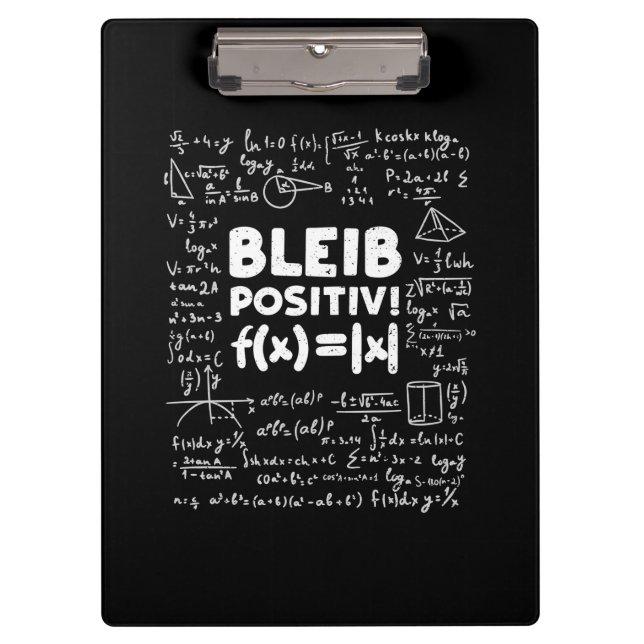 Pranchetas Gifts Teacher | Bleib Positiv Math Teacher (Frente)