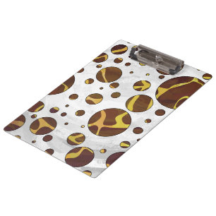 Pranchetas Girafa Brown e Impressão amarelo
