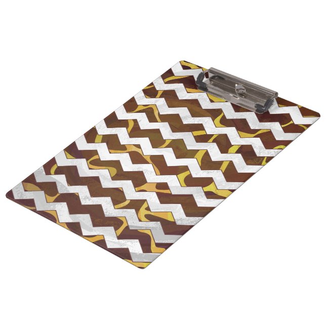 Pranchetas Giraffe Brown e Impressão Amarelo (Inclinado)