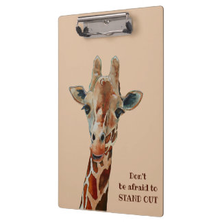Pranchetas Giraffe das Safari Tier Aquarell
