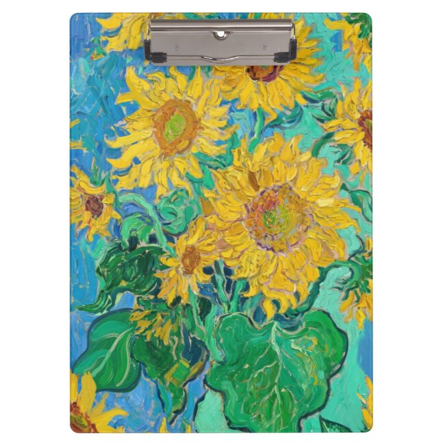 Pranchetas Girassóis de Van Gogh Flores Amarelas Floral  (Frente)