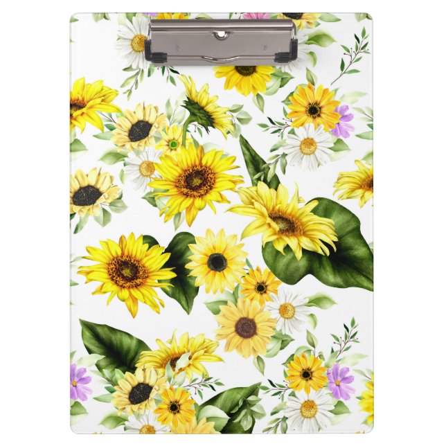 Pranchetas Girassol em Aquarela 7 (Frente)