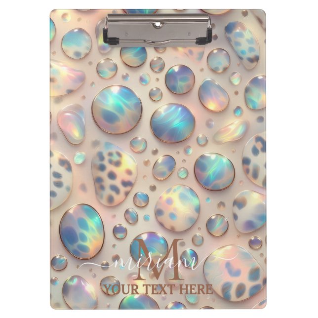 Pranchetas Girly Opal Leopard Print Office School (Frente)