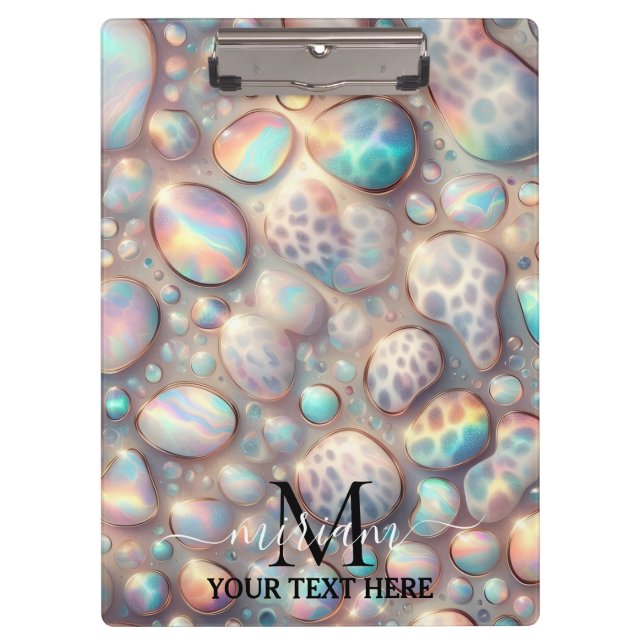 Pranchetas Girly Opal Leopard Print Office School (Frente)