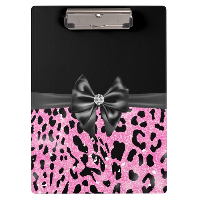 Pranchetas Glam Black Diamond Link Link Arco Leopardo Luminos (Frente)