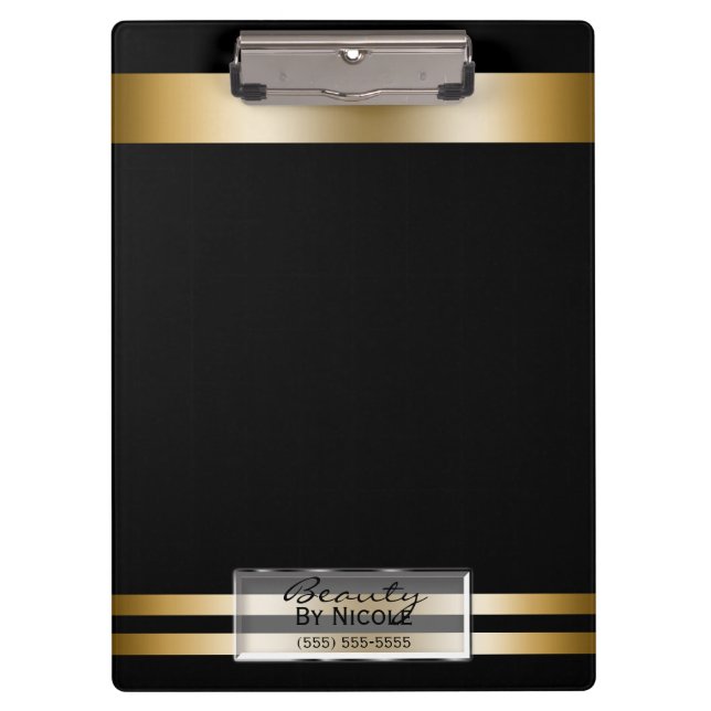 Pranchetas Glama Elegante Dourado Preto do Brilho Preto Perso (Frente)