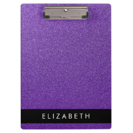 Pranchetas Glitter Roxo, Fundo Da Glitter, Seu Nome