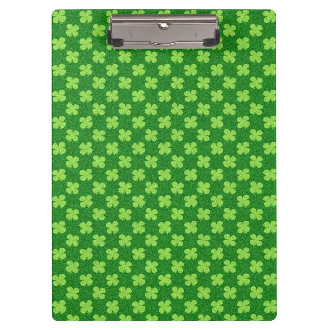 Pranchetas Glitter Trevo Verde (Frente)