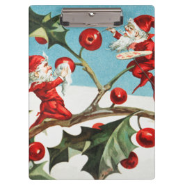 Pranchetas Gnomes painting holly berries in the snow