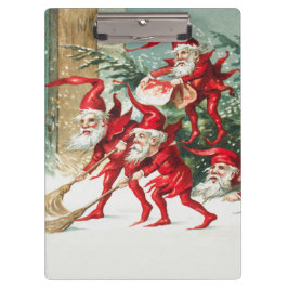 Pranchetas Gnomes sweeping snow with a broom