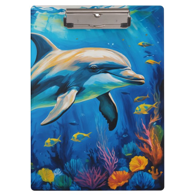 Pranchetas Golfinho de Pintura de Petróleo (Frente)