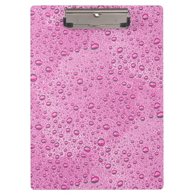 Pranchetas Gotas de água rosa quente (Frente)