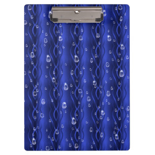 Pranchetas Gotas de chuva em metal azul
