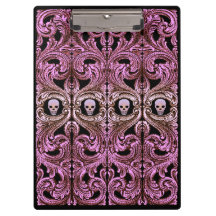 Gótico - Ornament Rosa com Crânio