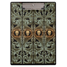 Pranchetas Gótico Sage Verde Ornament Com Crânio