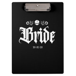Pranchetas Gótico Spooky Witchy Halloween Bride