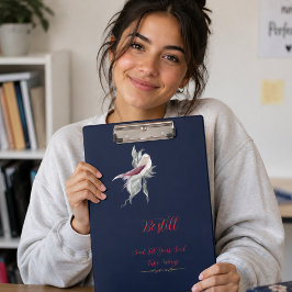 Pranchetas Graceful botanical bird clipboard 