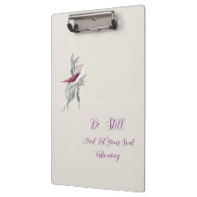 Graceful botanical bird clipboard