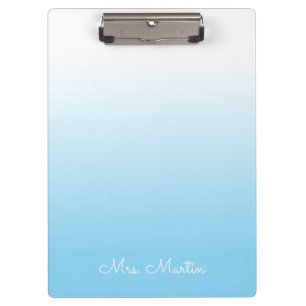 Pranchetas Gradiente Azul Bebê Personalizado Professor