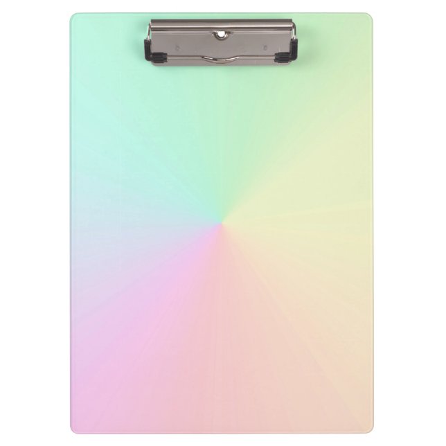 Pranchetas Gradiente Mudado Ombre Arco-Íris Estético Pastel (Frente)