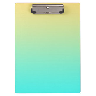 Pranchetas Gradiente Simples Pastel Amarelo Turquesa
