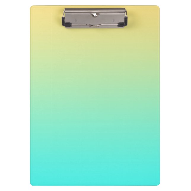 Pranchetas Gradiente Simples Pastel Amarelo Turquesa (Frente)