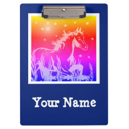 Pranchetas gráfico rosa-cavalo selvagem, personalizado