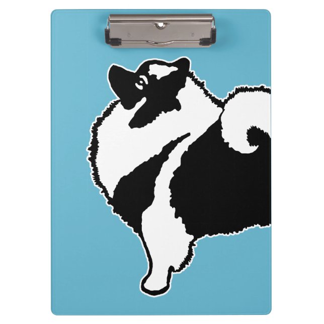 Pranchetas Gráficos Keeshond - Arte de Cachorro Original (Frente)