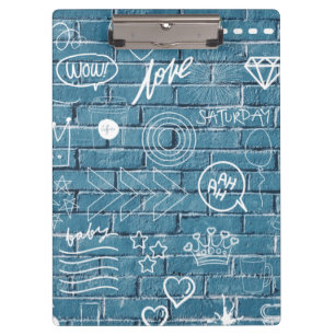 Pranchetas Grafite branco sobre arte de texto moderno na pare