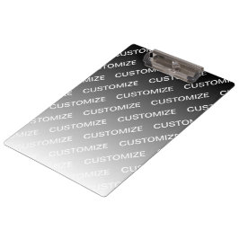 Pranchetas Gray (changeable color) Ombre & Text Pattern