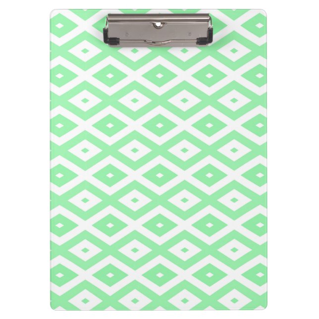 Pranchetas Green and white diamond pattern (Frente)