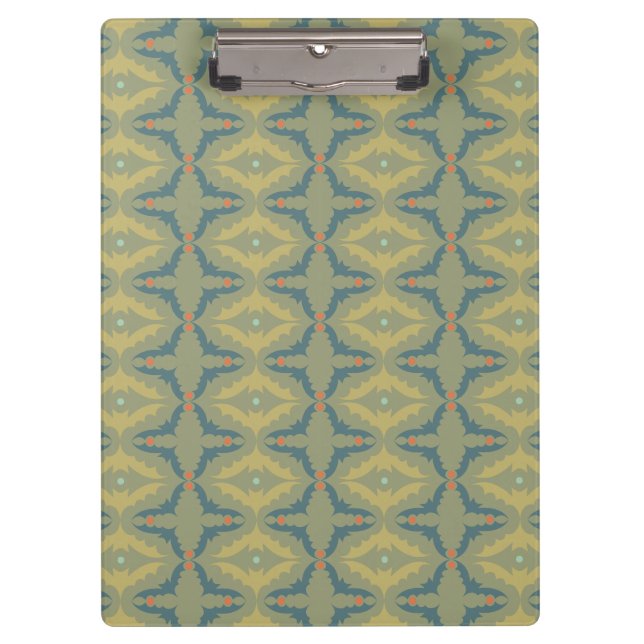 Pranchetas Greenish Retro Vintage Pattern (Frente)
