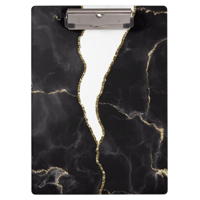 Pranchetas Grelha de Agato de Marble Dourado Preto (Frente)
