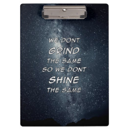 Pranchetas Grind & Shine Stars Inspiração Motivacional