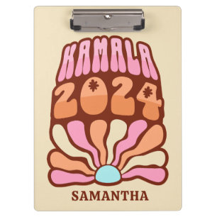 Pranchetas Groovy Personalizado Retro Kamala Harris 2024