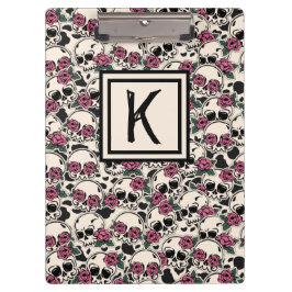 Pranchetas Grunge Caveira e Área de Transferência Monogramada