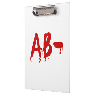 Pranchetas Grupo Sanguíneo AB- Hospital #Horror Negativo