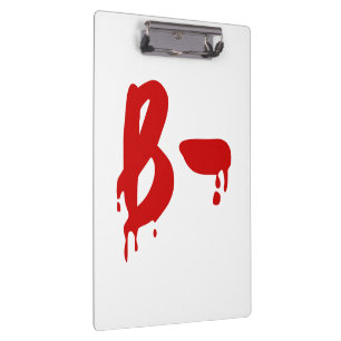 Pranchetas Grupo sanguíneo B - Hospital #Horror Negativo