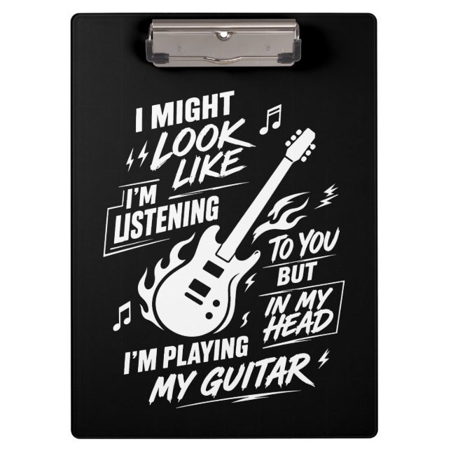 Pranchetas Guitarra Personalizada Eu Posso Parecer Que Estou  (Frente)