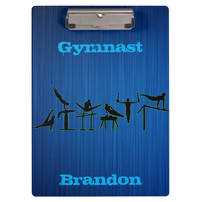 Pranchetas Gymnastics Boys Blue Personalized (Frente)