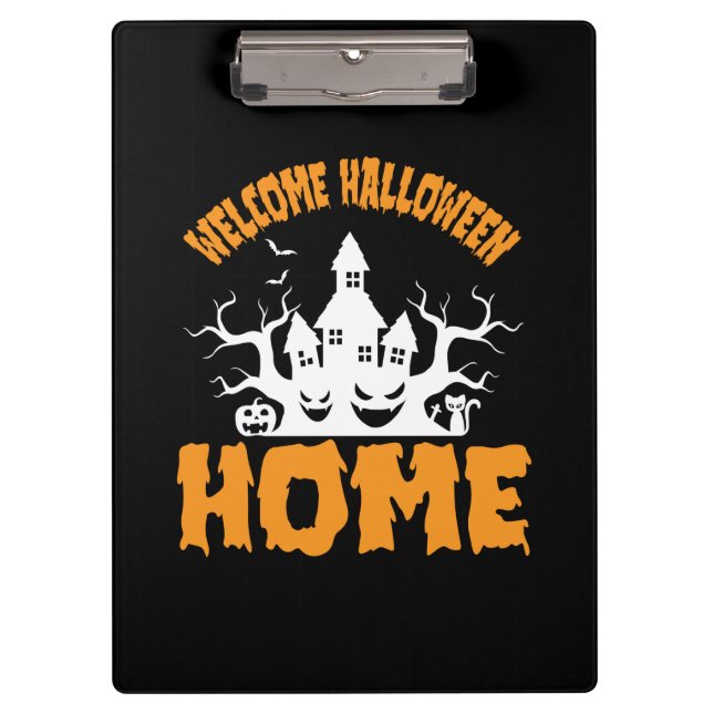 Pranchetas Halloween Bem-Vindo Halloween Em Casa Aniversário (Frente)