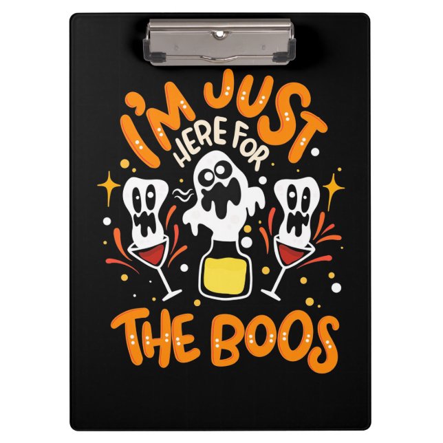 Pranchetas Halloween Estou Aqui Para Os Boos (Frente)