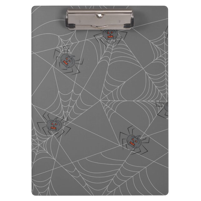 Pranchetas Halloween spiders web and pumpkins (Frente)