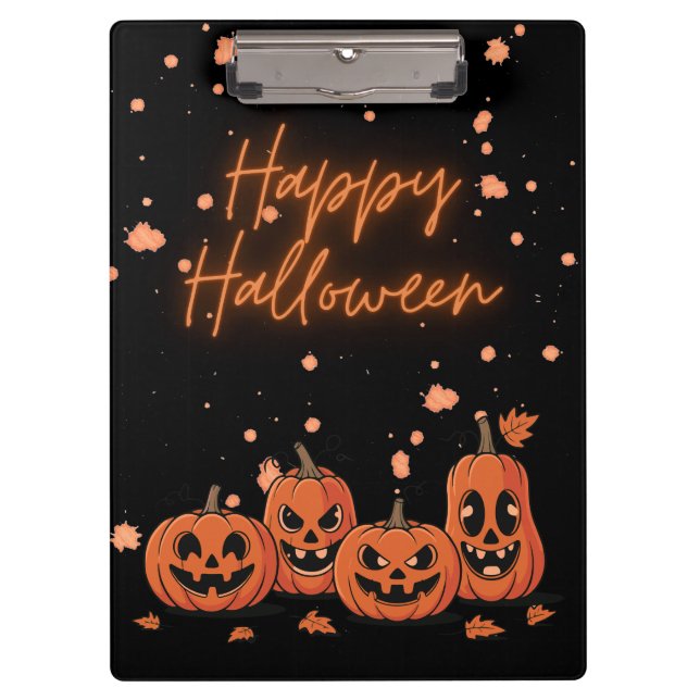 Pranchetas Happy Halloween Postcard (Frente)