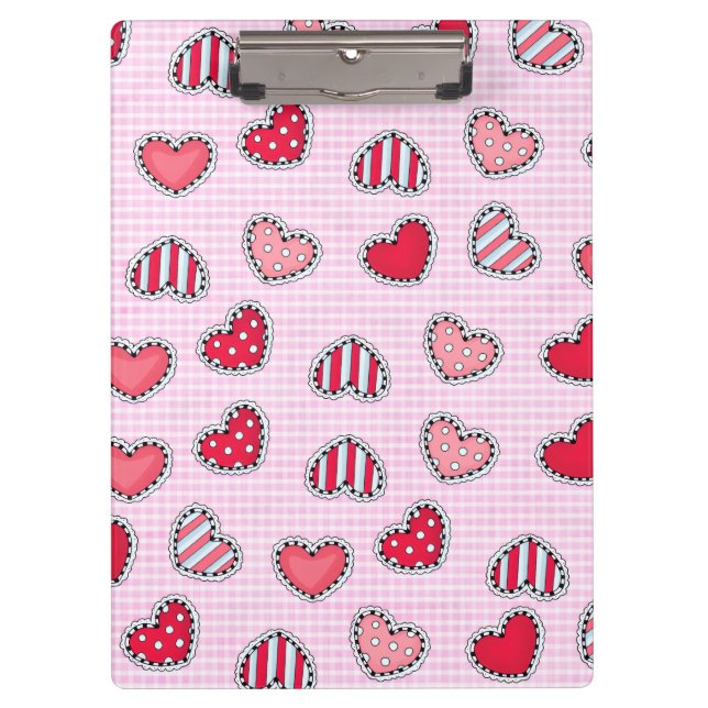 Pranchetas Happy Valentine’s Day Romantic Red Heart Keepsake (Frente)