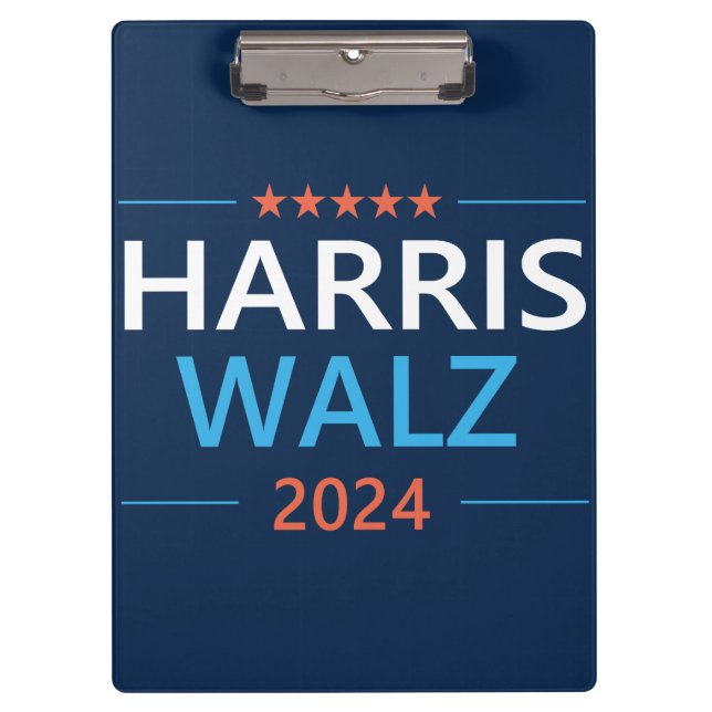 Pranchetas Harris Walz 2024 para Presidente (Frente)