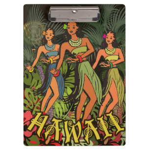Pranchetas Hawaii Aloha Palm Hula Art Design