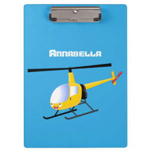 Pranchetas Helicóptero de animação amarelo giro