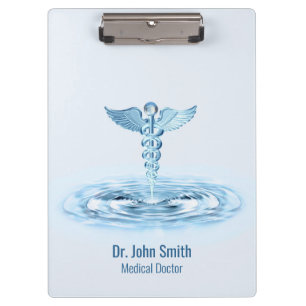Pranchetas Hermes Médicos Rod Blue Caduceus